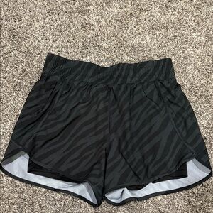 Zebra Print Women's Athletic Shorts